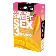 ПРЕЗЕРВАТИВЫ "DOMINO" SWEET SEX MANGO 3штуки (оральные)
